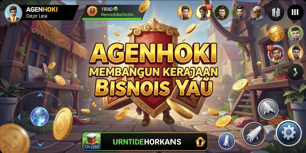 Screenshot gameplay AGENHOKI menampilkan aktivitas bisnis yang menarik.