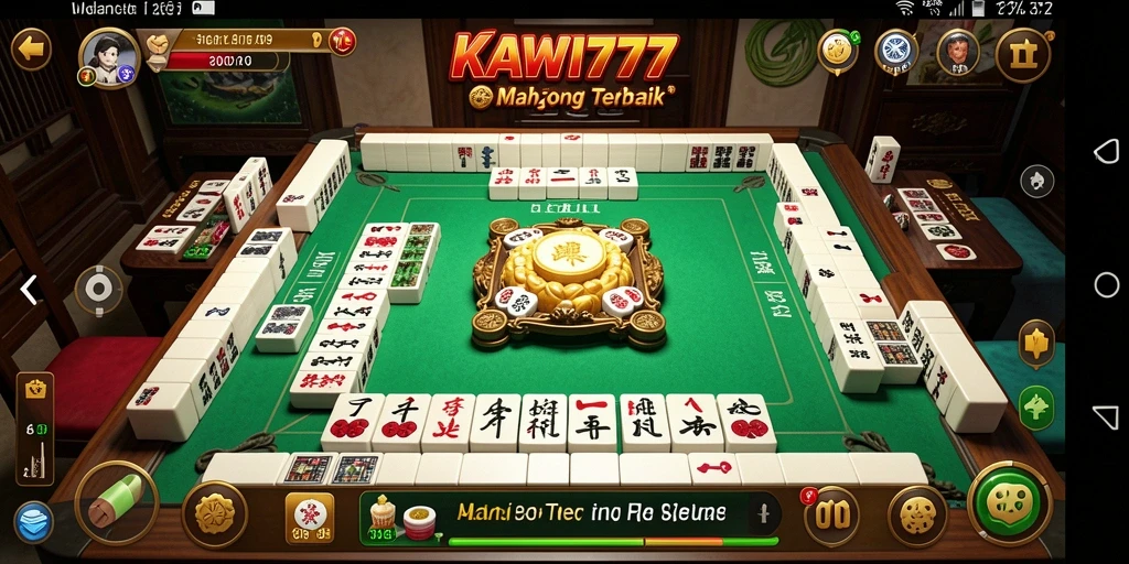 Tampilan gameplay menarik dari KAWI777 yang penuh strategi Mahjong.