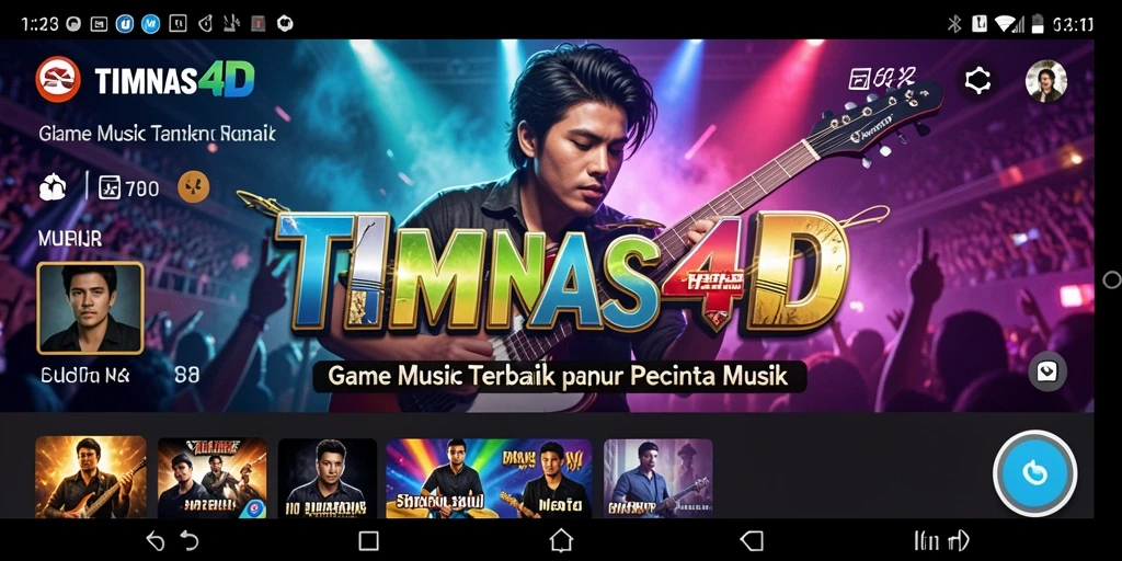 Tampilan gameplay TIMNAS4D dengan berbagai mode musik yang seru.